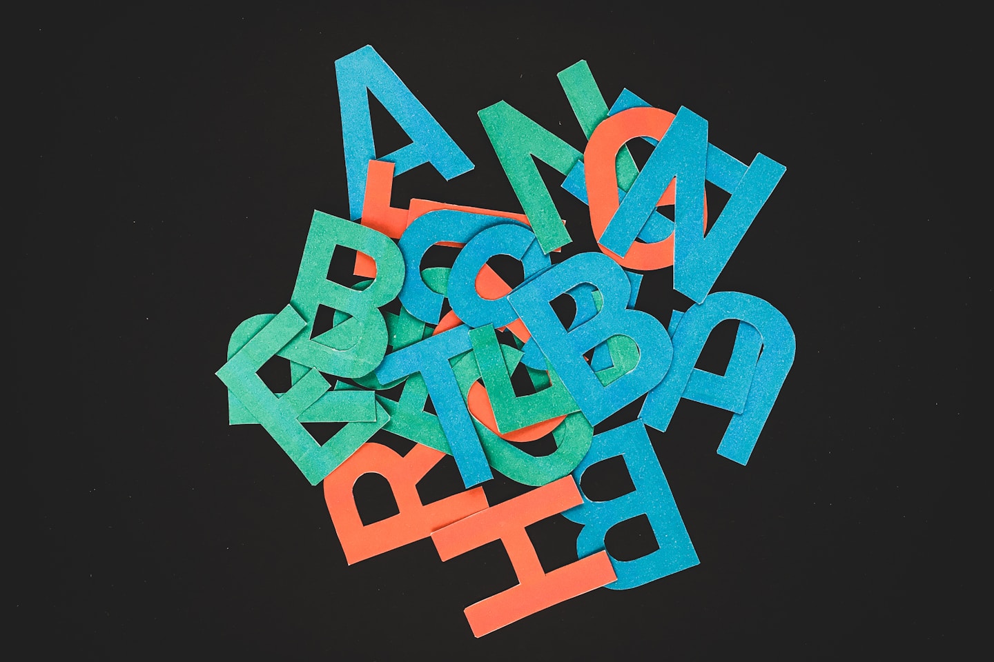 A jumble of letters.