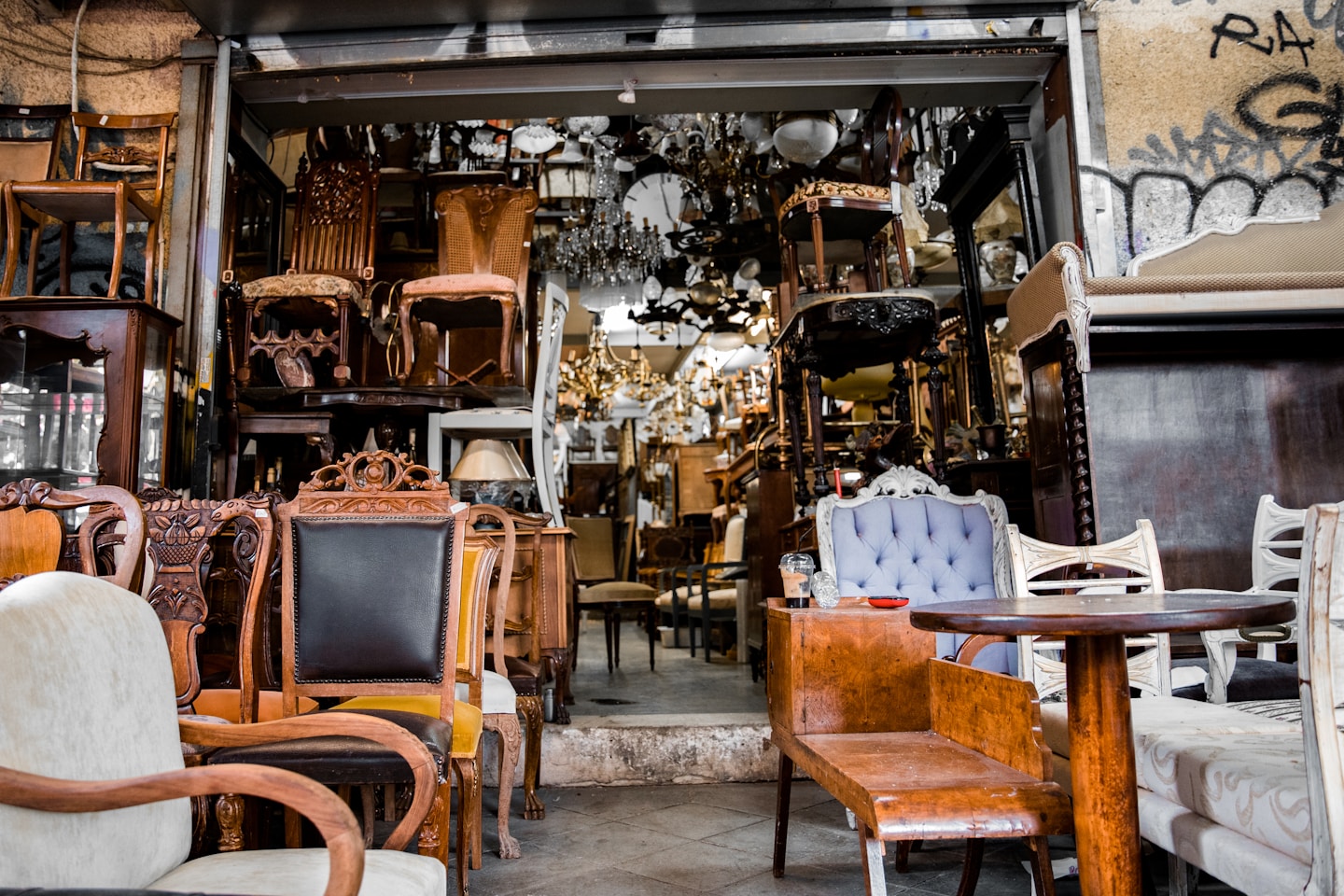 A cool chair store while doing a street photography session in Athens, Greece!Instagram @VisualsByRoyalZ