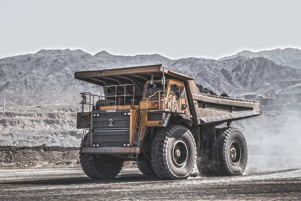 giant dump truck in the mine