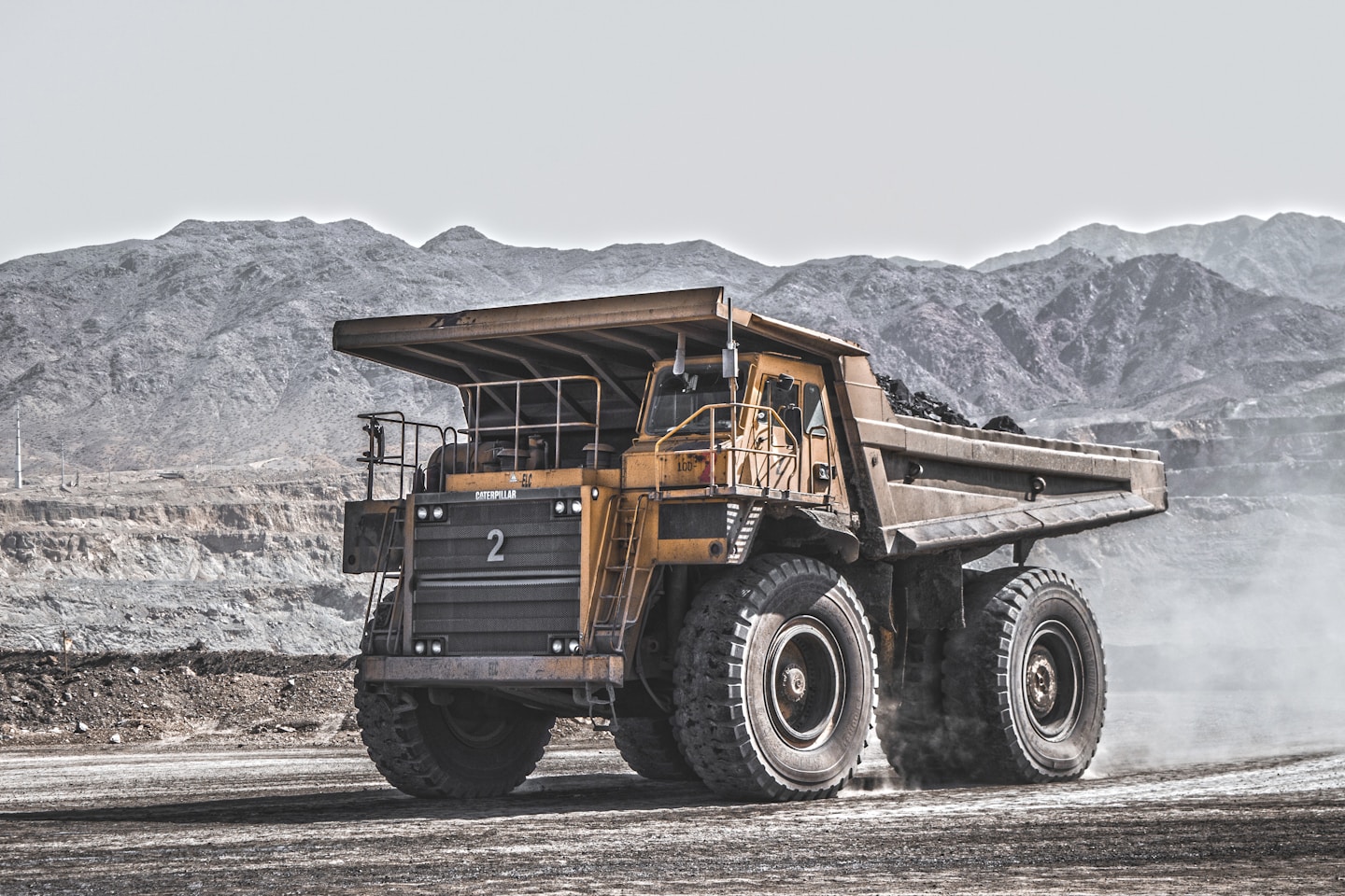 giant dump truck in the mine