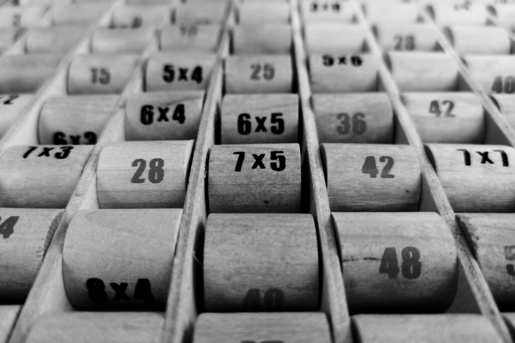 a large number of numbers are arranged in rows